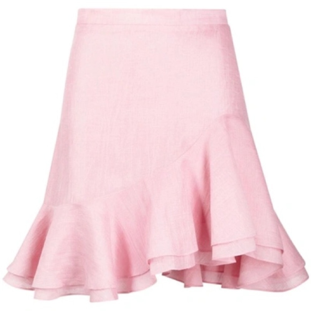 Elegant Asymmetrical Skirt in Soft Pink